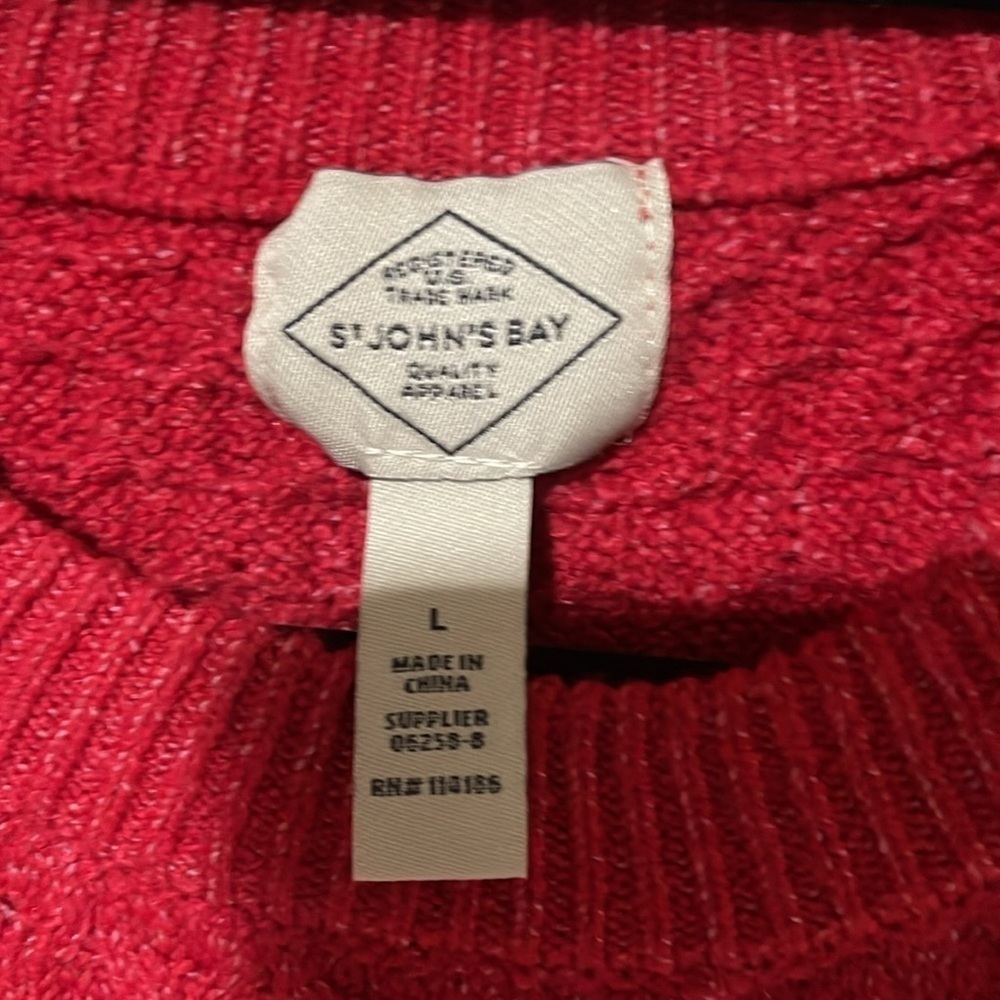 St John's Bay Women's Crew Neck Sweater Long Sleeve Large - Picture 7 of 9